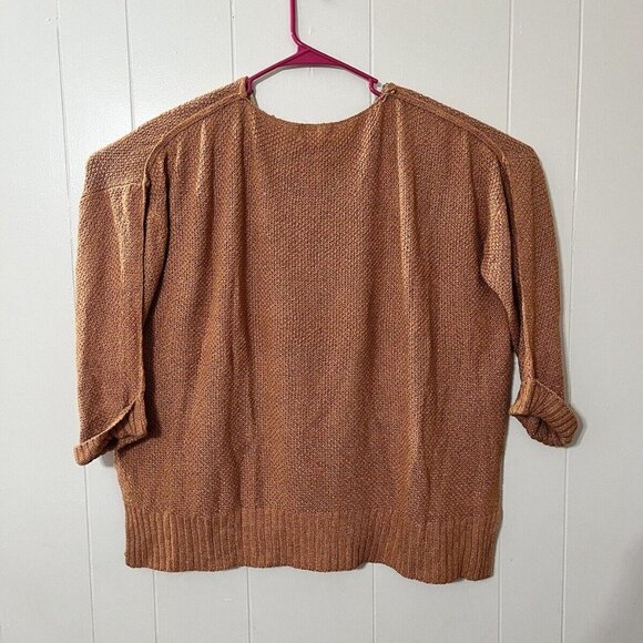 Listicle Womens Burnt Orange Wide Sweater Crew Neck Long Sleeve Size M EUC - Picture 12 of 12